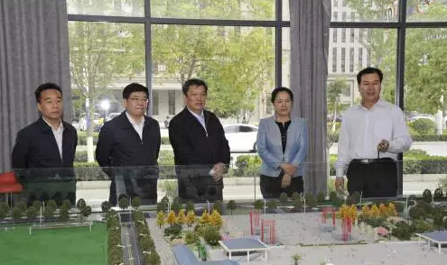 市長陳青，副市長王月成陪同省電力投資集團(tuán)公司總經(jīng)理李輝一行深入階州廣場視察