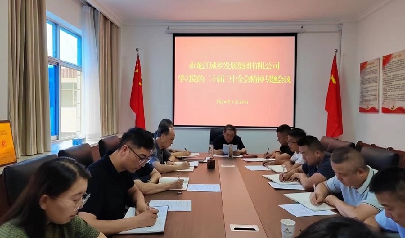 市龍江集團召開黨委(擴大)會議傳達學(xué)習(xí)貫徹黨的二十屆三中全會精神